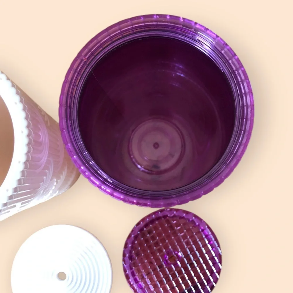 Starbucks 24oz Venti Tumbler Bundle (2) Summer Purple Kaleidoscope & White Pearl